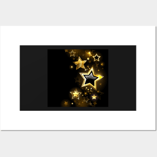 Shiny Gold Star ( Golden Stars ) Posters and Art